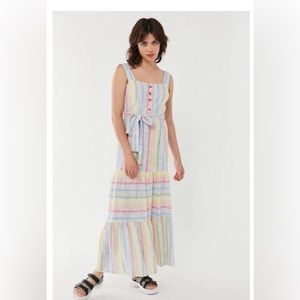 Urban Outfitters 
UO Sankaty Linen Ruffle